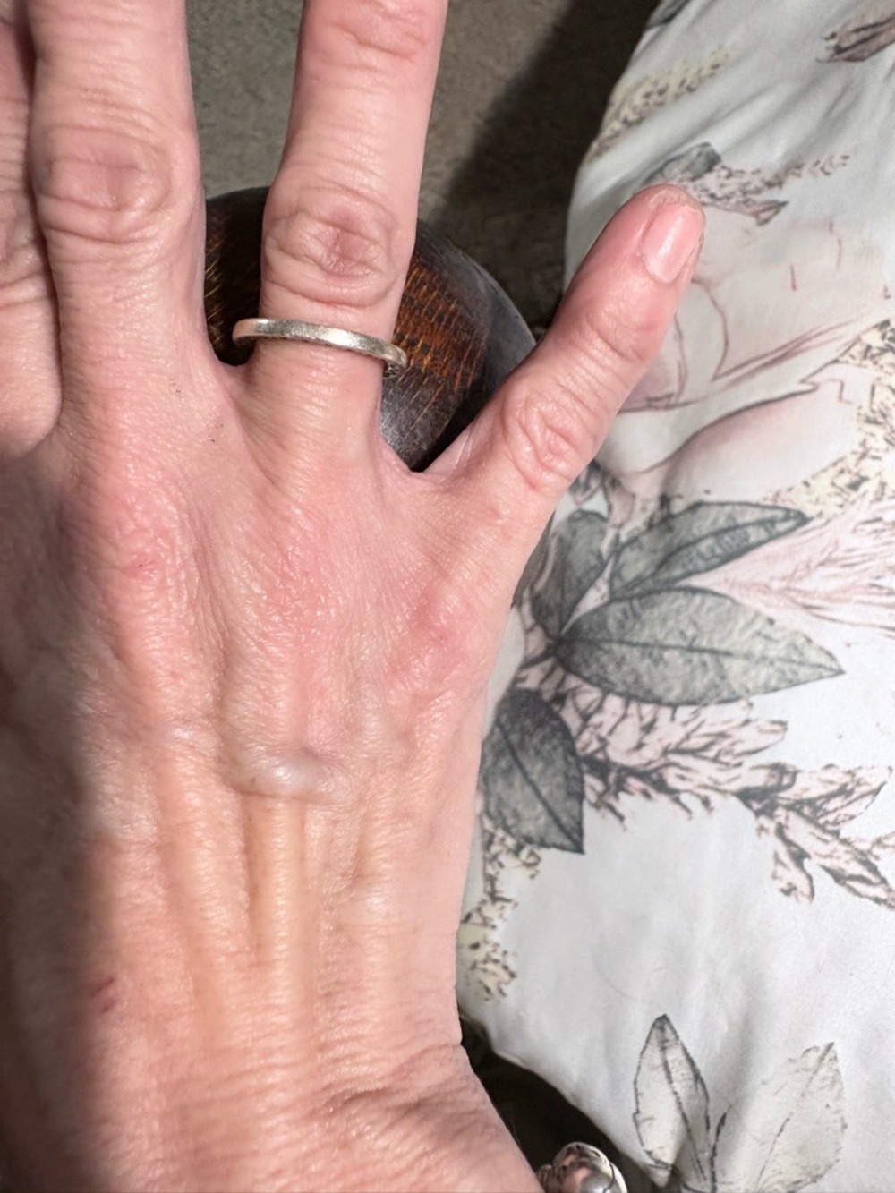 Pandora Silver Textured Band Ring